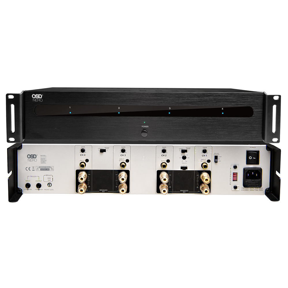 OSD Nero HTX4150 4 x 175W RMS, 4/3/2-Channel Home Theater Power Amplifier