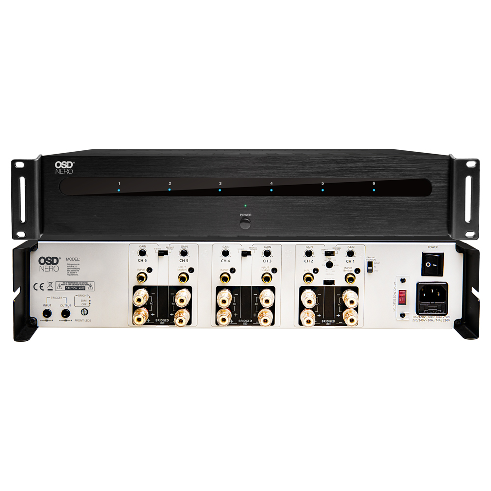 OSD Nero HTX6150 6 x 175W RMS, 6/5/4/3-Channel Home Theater Power Amplifier