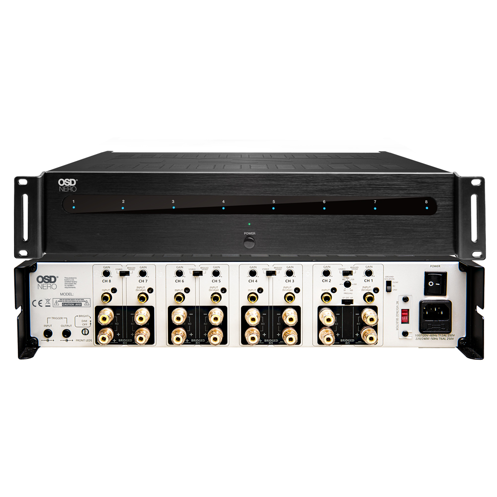 OSD Nero HTX8150 8 x 175W RMS, 8/7/6/5/4-Channel Home Theater Power Amplifier